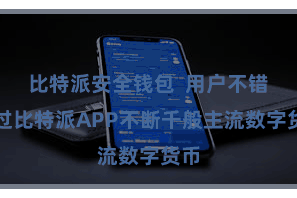 比特派安全钱包 用户不错通过比特派APP不断千般主流数字货币